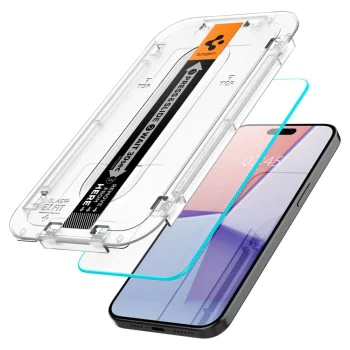 Протектор за iPhone 15 Pro - Spigen Glas.tR EZ FIT - Прозрачен