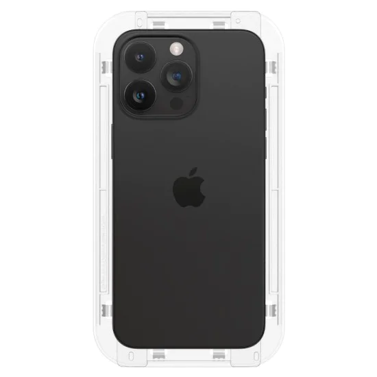 Протектор за iPhone 15 Pro (комплект 2) - Spigen Glas.tR EZ FIT - Черен