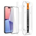 Протектор за iPhone 15 Pro (комплект 2) - Spigen Glas.tR EZ FIT - Черен