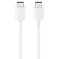Кабел за дата за бързо зареждане, 2x Type-C, 3A, 1m - Samsung (EP-DN980BBE) - Бял (Опаковка на едро)
