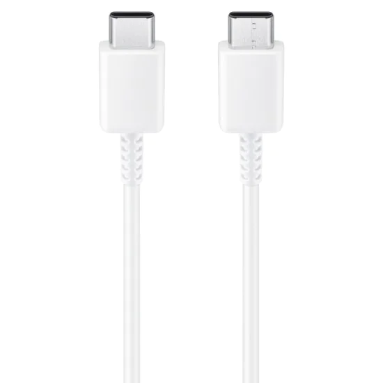 Кабел за дата за бързо зареждане, 2x Type-C, 3A, 1m - Samsung (EP-DN980BBE) - Бял (Опаковка на едро)