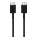 Кабел за дата за бързо зареждане, 2x Type-C, 3A, 1m - Samsung (EP-DN980BBE) - Черен (Опаковка на едро)