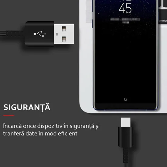 Кабел за данни USB към Type-C, 1,2 м - Samsung (EP-DG950CBE) - Черен (Опаковка на едро)