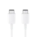 Кабел за данни Type-C към Type-C, 480Mbps, 2.1A, 1m - Samsung (EP-DA905BWE) - Бял (Опаковка на едро)