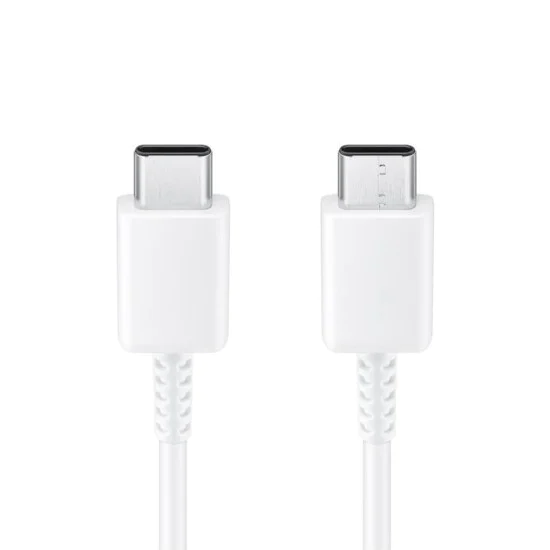 Кабел за данни Type-C към Type-C, 480Mbps, 2.1A, 1m - Samsung (EP-DA905BWE) - Бял (Опаковка на едро)