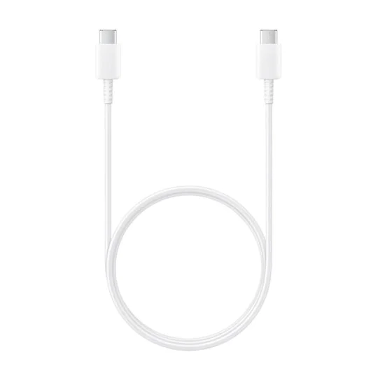 Кабел за данни Type-C към Type-C, 480Mbps, 2.1A, 1m - Samsung (EP-DA905BWE) - Бял (Опаковка на едро)