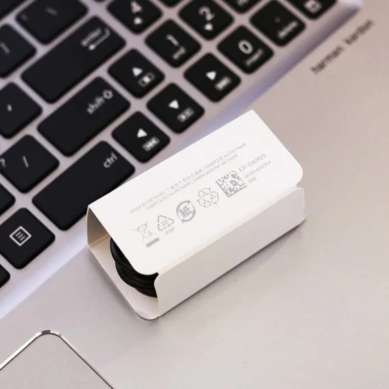 Кабел за данни Type-C към Type-C, 480Mbps, 2.1A, 1m - Samsung (EP-DA905BWE) - Бял (Опаковка на едро)