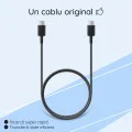 Кабел за данни USB-C към Type-C бързо зареждане 3A 3A, 1m - Samsung (EP-DA705BWE) - Бял (Опаковка на едро)