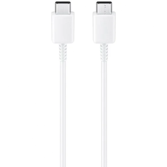 Кабел за данни USB-C към Type-C бързо зареждане 3A 3A, 1m - Samsung (EP-DA705BWE) - Бял (Опаковка на едро)