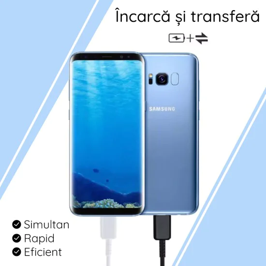 Кабел за данни USB-C към Type-C бързо зареждане 3A 3A, 1m - Samsung (EP-DA705BWE) - Бял (Опаковка на едро)