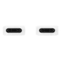 Кабел за данни USB-C към Type-C бързо зареждане 3A 3A, 1m - Samsung (EP-DA705BWE) - Бял (Опаковка на едро)
