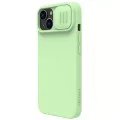 Калъф за iPhone 15 Plus - Nillkin CamShield Silky MagSafe Silicone - Mint Green