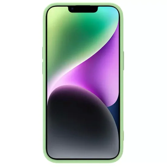 Калъф за iPhone 15 Plus - Nillkin CamShield Silky MagSafe Silicone - Mint Green