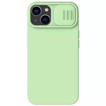 Калъф за iPhone 15 Plus - Nillkin CamShield Silky MagSafe Silicone - Mint Green