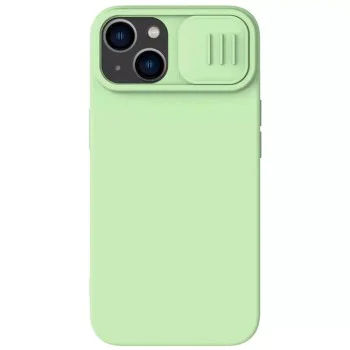 Калъф за iPhone 15 Plus - Nillkin CamShield Silky MagSafe Silicone - Mint Green