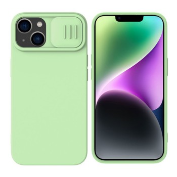 Калъф за iPhone 15 Plus - Nillkin CamShield Silky MagSafe Silicone - Mint Green