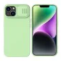 Калъф за iPhone 15 Plus - Nillkin CamShield Silky MagSafe Silicone - Mint Green