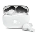 Bluetooth слушалка за поставяне в ушите с микрофон TWS - JBL (Wave 200) - бяла