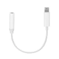Аудио адаптер Lightning към 3,5 мм жак - Apple A1749 (MMX62ZM/A) - бял (блистерна опаковка)