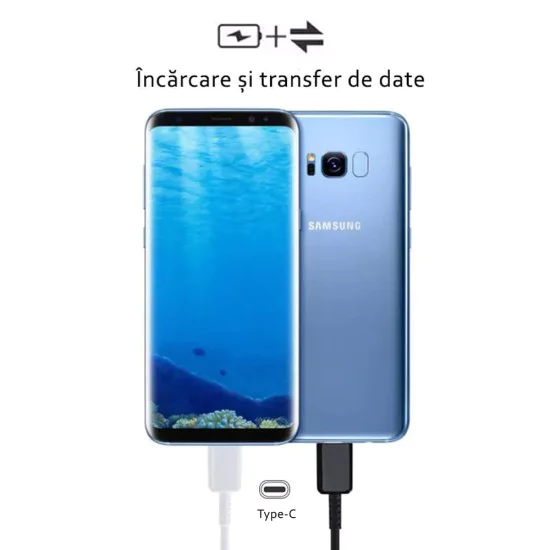 Кабел за данни Type-C към Type-C Fast Charging 3A, 1.8m - Samsung (EP-DX310JBE) - Черен (Опаковка на едро)