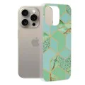 Калъф за iPhone 15 Pro Max - Marble Series - Green Hex