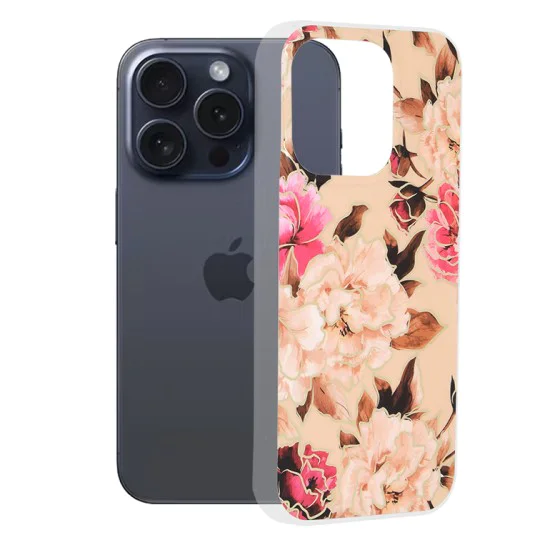 Калъф за iPhone 15 Pro - Marble Series - Mary Berry Nude