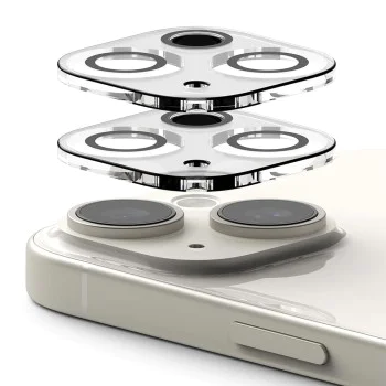 Протектор за камера за iPhone 15 / iPhone 15 Plus (комплект 2) - Ringke Camera Protector Glass - Прозрачен