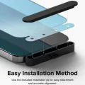 Протектор за iPhone 15 Pro - Ringke Tempered Glass - черен