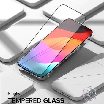 Протектор за iPhone 15 Pro - Ringke Tempered Glass - черен
