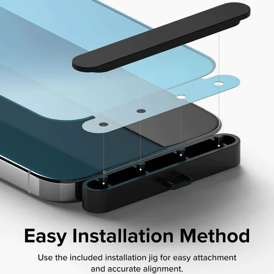 Калъф за iPhone 15 Pro Max - Ringke Tempered Glass - черен