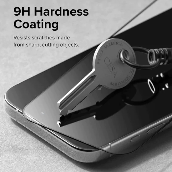 Калъф за iPhone 15 Pro Max - Ringke Tempered Glass - черен