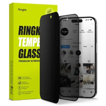 Протектор за iPhone 15 Pro - Ringke Tempered Glass - Privacy