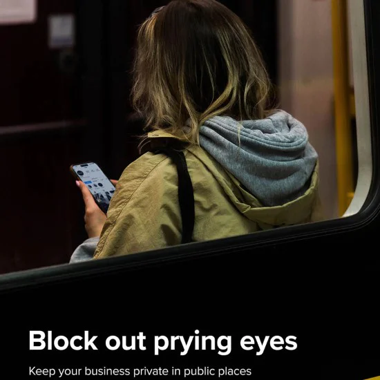 Калъф за iPhone 15 Pro Max - Ringke Tempered Glass - Privacy