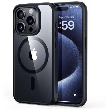 Калъф за iPhone 15 Pro - ESR Classic Classic Hybrid HaloLock - Clear Black