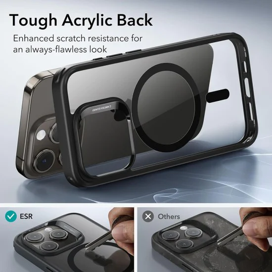 Калъф за iPhone 15 Pro - ESR Classic Classic Hybrid HaloLock - Clear Black
