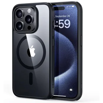 Калъф за iPhone 15 Pro Max - ESR Classic Classic Hybrid HaloLock - Clear Black