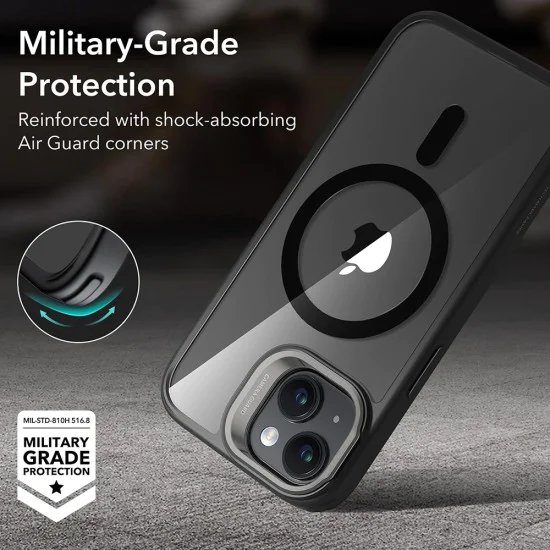 Калъф за iPhone 15 - ESR Classic Hybrid Classic HaloLock HaloLock Kickstand - Clear Black