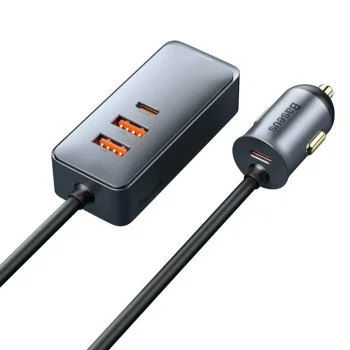 Зарядно устройство 2x USB, 2x Type-C, бързо зареждане, 120W - Baseus Share Together (CCBT-A0G) - сиво