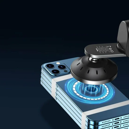 Автомобилно зарядно за табло/вентилационна решетка, 15W - Baseus Big Energy (WXJN-01) - черно