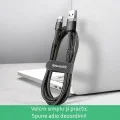 USB към Type-C кабел, бързо зареждане, 3A, 480Mbps, 0,5 м - Baseus Cafule (CATKLF-AG1) - сив / черен