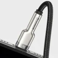 USB към Lightning кабел, 2.4A, 480Mbps, 1m - Baseus Cafule Series Metal (CALJK-A01) - черен
