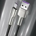 USB към Type-C кабел, супер бързо зареждане, 66W, 6A, 25 см - Baseus Cafule Series Metal (CAKF000001) - черен