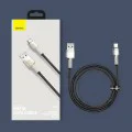 USB към Type-C кабел, супер бързо зареждане, 66W, 6A, 25 см - Baseus Cafule Series Metal (CAKF000001) - черен