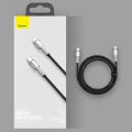 Кабел Type-C към Lightning, 20W, 25cm - Baseus Cafule Series Metal (CATLJK-01) - черен
