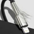 Кабел Type-C към Lightning, 20W, 25cm - Baseus Cafule Series Metal (CATLJK-01) - черен