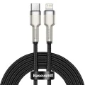 Кабел Type-C към Lightning, 20W, 25cm - Baseus Cafule Series Metal (CATLJK-01) - черен