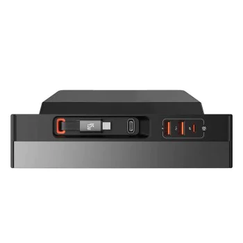 USB-C към HDMI хъб, Type-C, 3x USB, RJ45, за Tesla Model 3 / Y - Baseus (B00051300111-00) - Черен