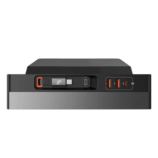 USB-C към HDMI хъб, Type-C, 3x USB, RJ45, за Tesla Model 3 / Y - Baseus (B00051300111-00) - Черен
