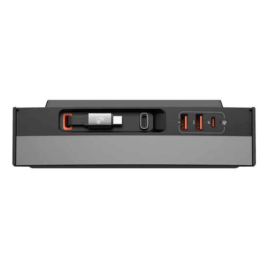 USB-C към HDMI хъб, Type-C, 3x USB, RJ45, за Tesla Model 3 / Y - Baseus (B00051300111-00) - Черен