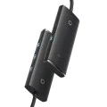 USB към 4x USB3.0 хъб, тип-C, 1 м - серия Baseus Lite (WKQQX030101) - черен